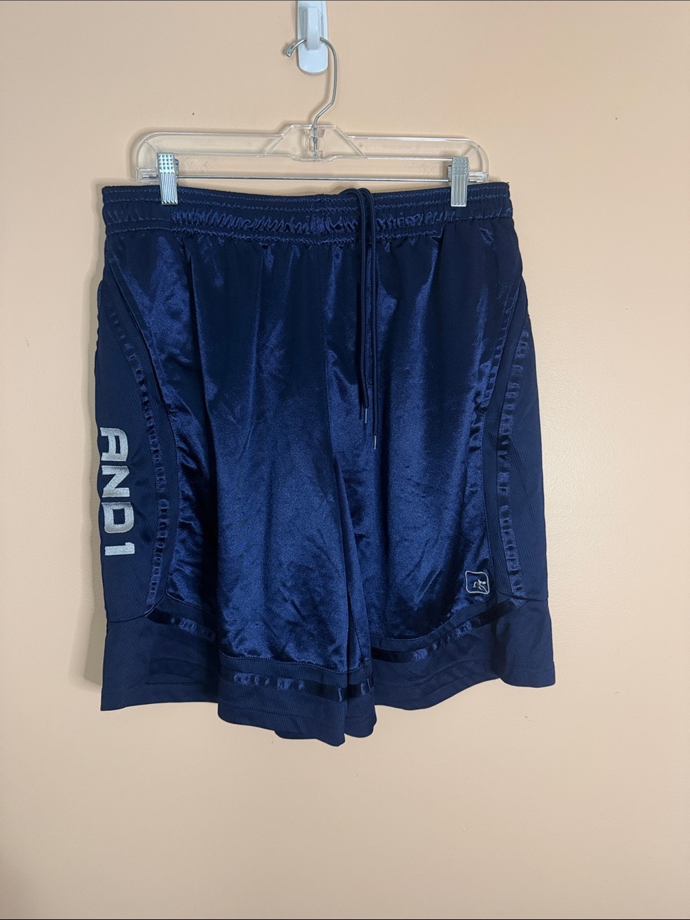 AND1 Navy Blue Men's Athletic Basketball Shorts